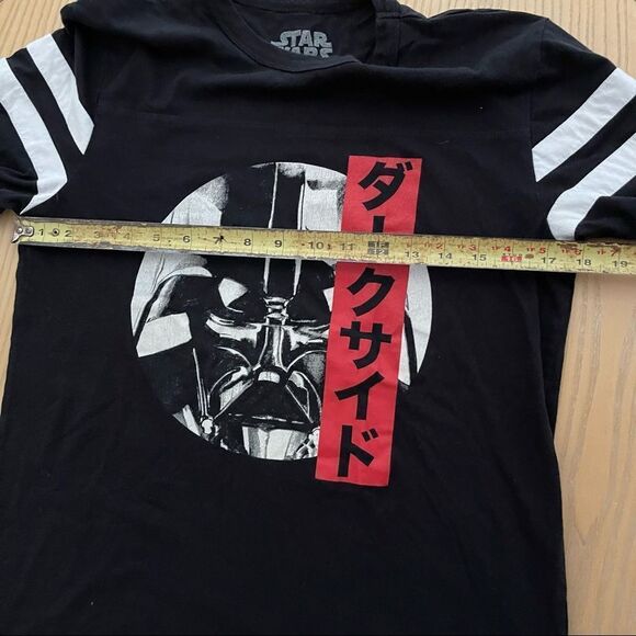 Star Wars Japanese Writing Darth Vader Men's Black Short Sleeve Shirt Size Small - Picture 4 of 6